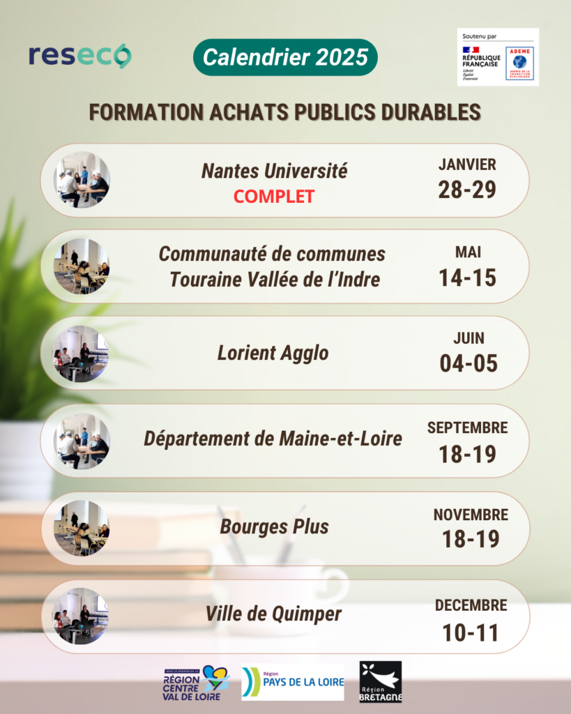 Formations achats publics durables 2025